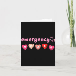 Valentines Day Emergency Nurse Ed Er Scrub Top Card