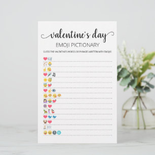 Valentine's day Emoji Pictionary game with Answers