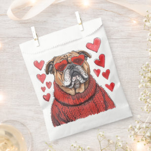 Valentines Day English Bulldog Favour Bag