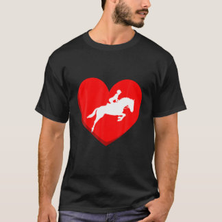 Valentines Day Equestrian Lovers Love Hearts Match T-Shirt