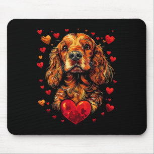 Valentine's Day Er Spaniel Artwork Mouse Pad