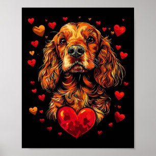 Valentine's Day Er Spaniel Artwork  Poster