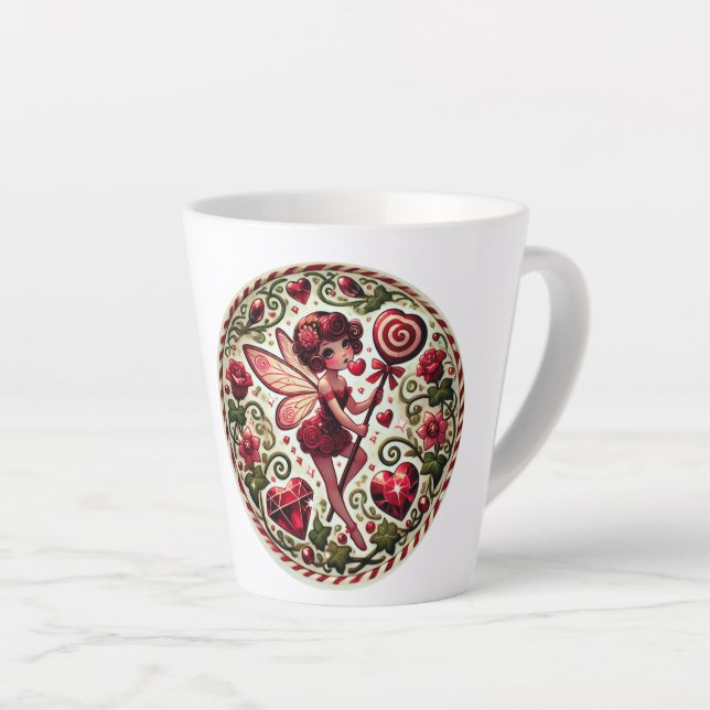 Valentine's day Fairy                              Latte Mug (Right Angle)