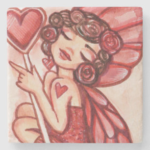 Valentine's Day Fairy                              Stone Coaster