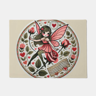 Valentine's day Fairy Valentine                    Doormat