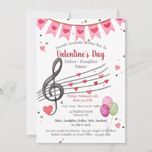 Valentine's Day Father Daughter Dance Invitation