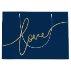 VALENTINE'S DAY FAUX GOLD FOIL LOVE SCRIPT - BLUE