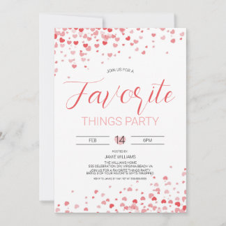 Valentine's Day Favourite Things Invitation