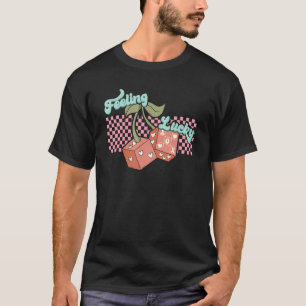Valentine's Day Feeling Lucky Dice Heart Cherries T-Shirt