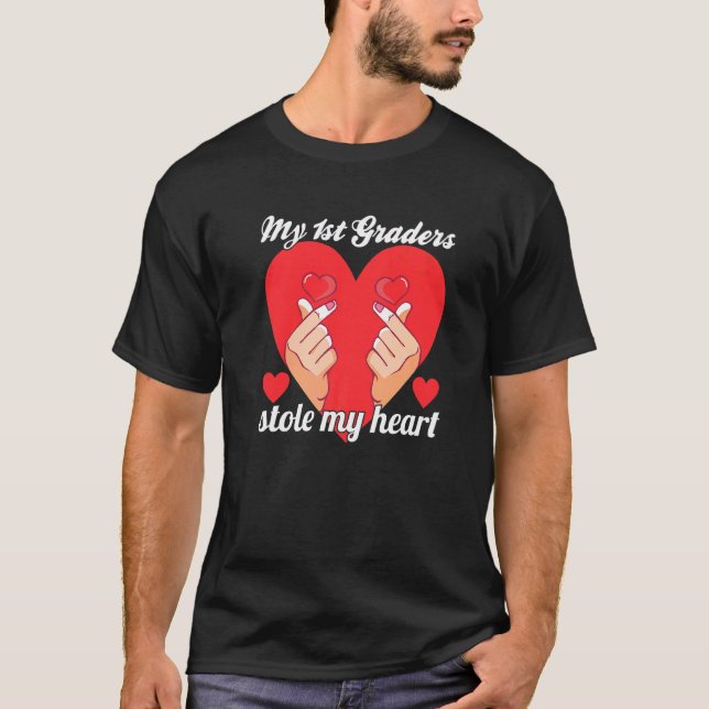 Valentines Day First Grade Teacher 1st Grader Stol T-Shirt (Front)