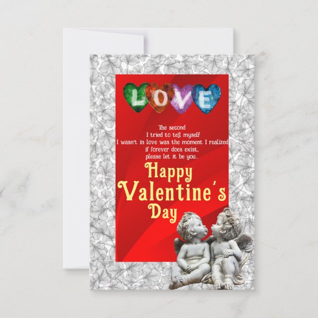 Valentine's day Flat Greeting Card (Front)