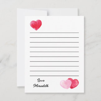 valentine's day Flat Note Card