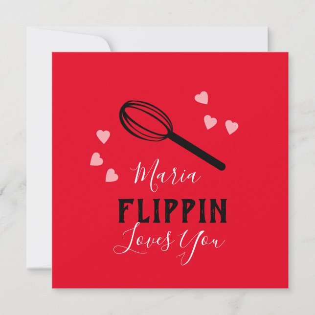 Valentines Day Flippin Loves You Hearts Baker (Front)
