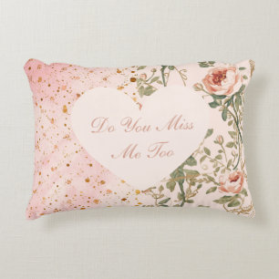 Valentine's Day, Flowers Pixels,Do You Miss Me Too Decorative Cushion