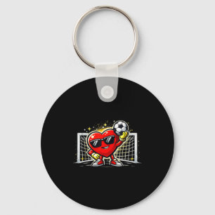 Valentines Day Football Heart Dab Soccer Men Boys  Key Ring