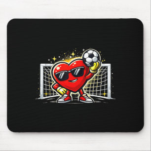Valentines Day Football Heart Dab Soccer Men Boys  Mouse Pad