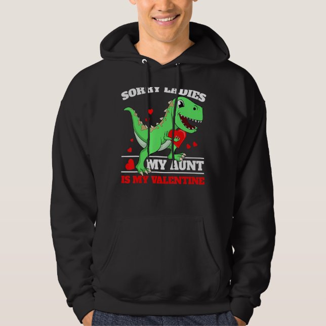 Valentines Day For Aunt Is My Valentine Boy Auntie Hoodie (Front)