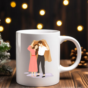 Valentine's Day for Couple Two-Tone Coffee Mug