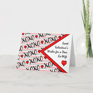 Valentine's Day for Ex-Wife, XOXO Design Holiday Card