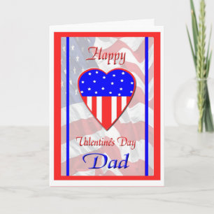 Valentine's Day For Military Dad Card