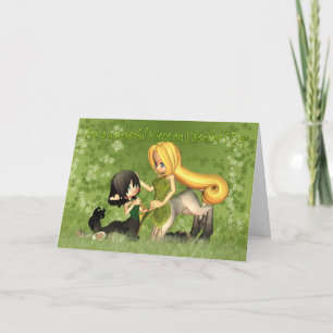Valentine's Day For Niece With Cute Centaurs Holiday Card