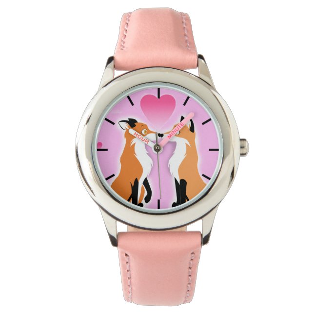 Valentine's Day Foxes Watch (Front)