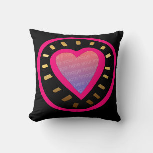 Valentine's Day Frame Pink Heart Pillow 3