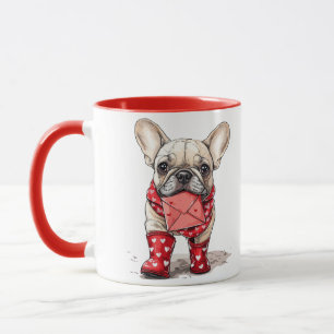 Valentines Day French Bulldog Love Letter Mug