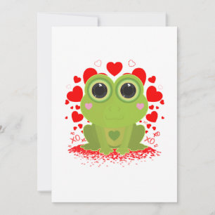 Valentine's Day Frog  Holiday Card