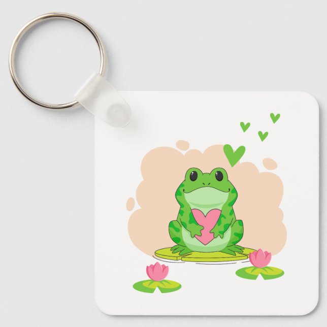  Valentine's Day Frog Key Ring (Front)