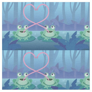 valentines day frog lovers fabric