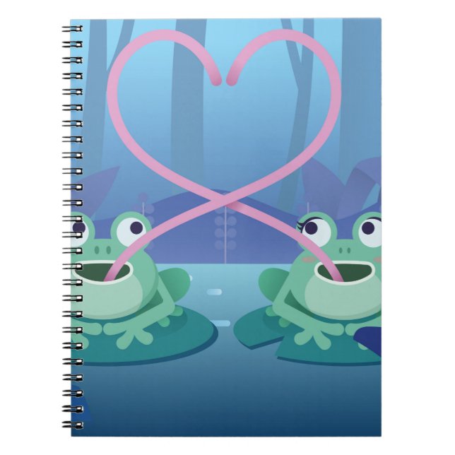 valentines day frog lovers notebook (Front)