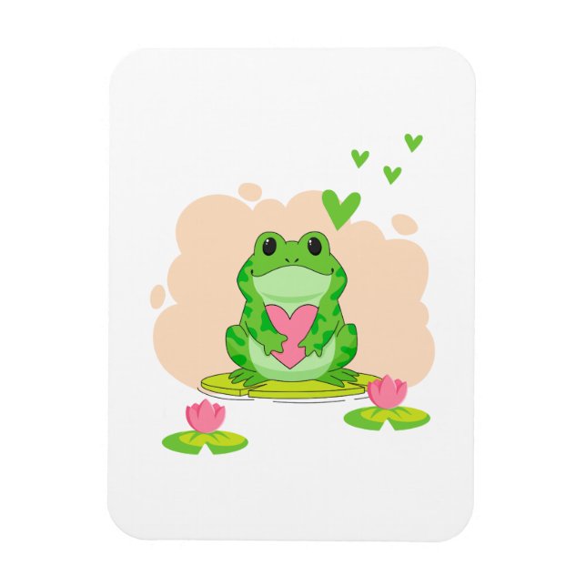  Valentine's Day Frog Magnet (Vertical)