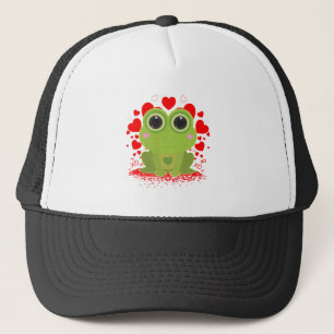 Valentine's Day Frog Trucker Hat