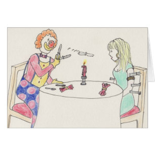 Valentines Day Funny Clown Romance Cartoon Art
