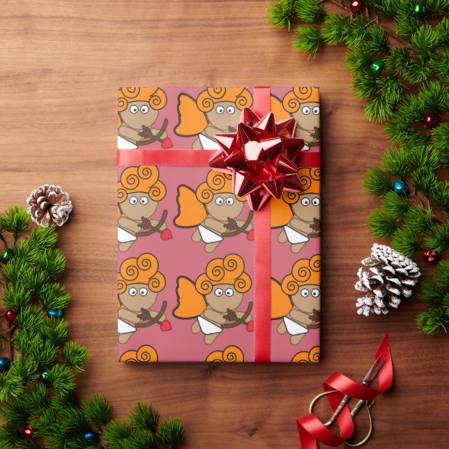VALENTINE'S DAY FUNNY CUPID WRAPPING PAPER (Holiday Gift)