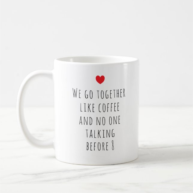 Valentine's Day Funny Cute Romantic Boyfriend Coffee Mug (Left)