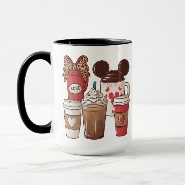 Valentine's Day Funny Latte Coffee Lover  Mug (Left)