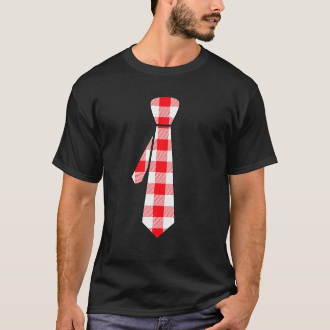 Valentines Day Funny Neck Tie Cute Heart Boys Men T-Shirt (Front)