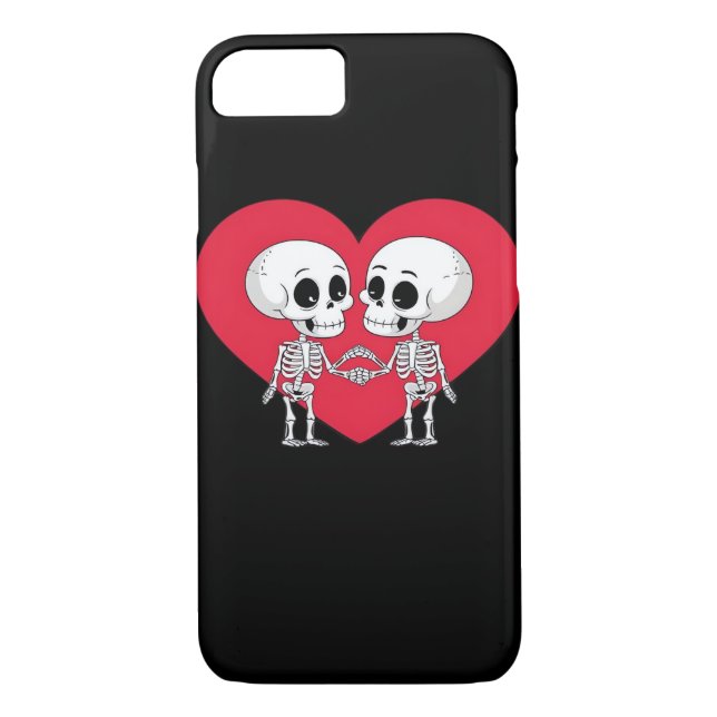 Valentines Day Funny Skeleton Hand Heart  Case-Mate iPhone Case (Back)