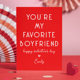 Valentine's Day Funny You're My Favourite Boyfrien Holiday Card