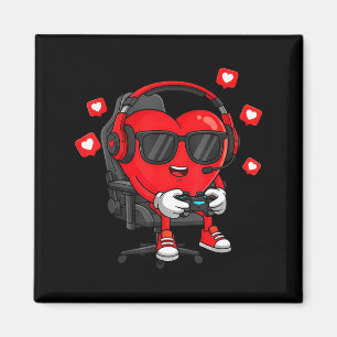 Valentines day gamer heart gaming boys kids men magnet