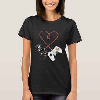 Valentine's Day Gamer's Delight: Heart-Inspired  T-Shirt