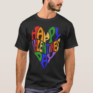 Valentine's Day Gay Pride LGBTQ Rainbow Love LGBT T-Shirt