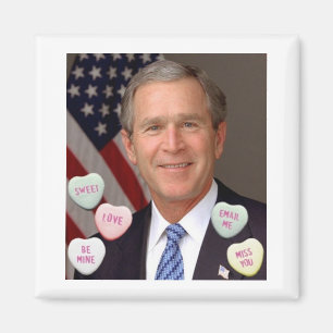 Valentine's Day George Bush Magnet