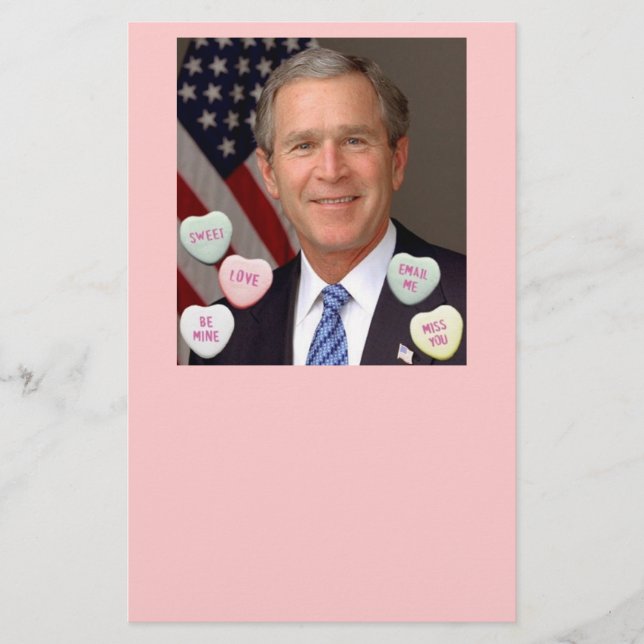 Valentine's Day George Bush Stationery (Front)