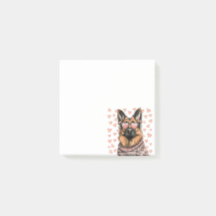 Valentines Day German Shepherd Dog Post-it Notes