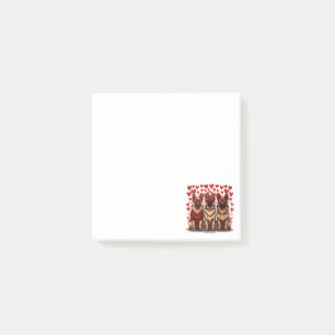 Valentines Day German Shepherd Dogs Post-it Notes