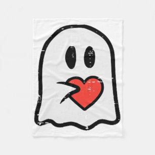 Valentines Day Ghost Heart Pocket Cute My Boo Men Fleece Blanket