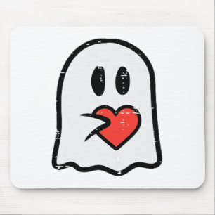 Valentines Day Ghost Heart Pocket Cute My Boo Men  Mouse Pad